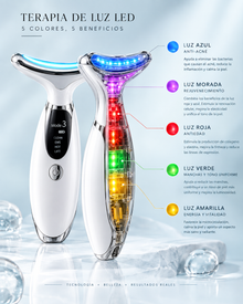ANCE+ Dispositivo facial y cuello LED con EMS y masaje