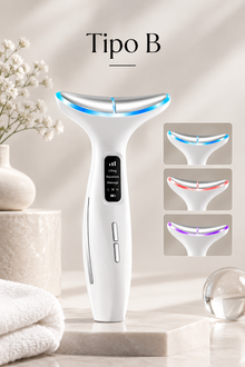 ANCE+ Dispositivo facial y cuello LED con EMS y masaje